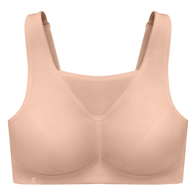 Glamorise Full Figure Plus Size No-Bounce Camisole Sports Bra Wirefree #1066 CafÃ© - Image 3